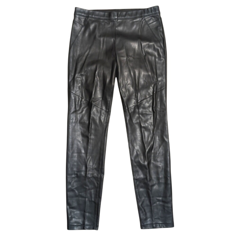 Free People Leggings Black Faux Leather Skinny Pants Womens 29 Edgy Boho Pull On